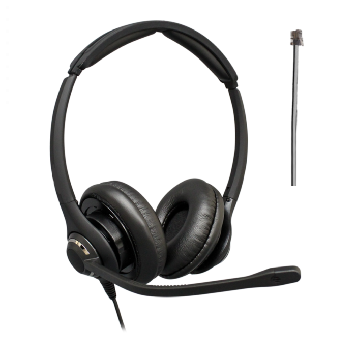 202 Binaural Noise Cancelling Office Headset - RJ11