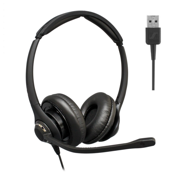 202 Binaural Noise Cancelling Office Headset - USB-A - MS