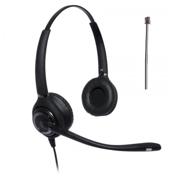 Advanced Binaural Noise Cancelling Headset - RJ11