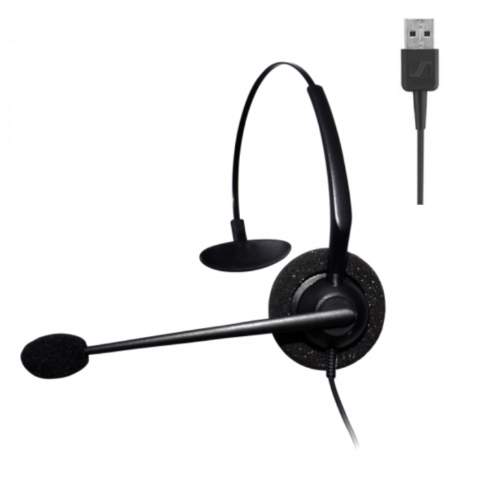 Entry Level Monaural Noise Cancelling Headset - USB-A - MS