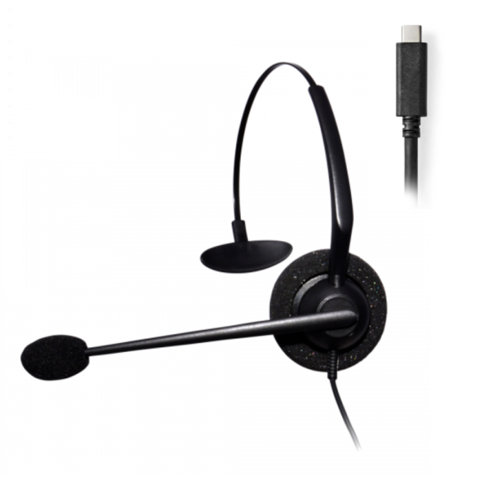 Entry Level Monaural Noise Cancelling Headset - USB-C - UC