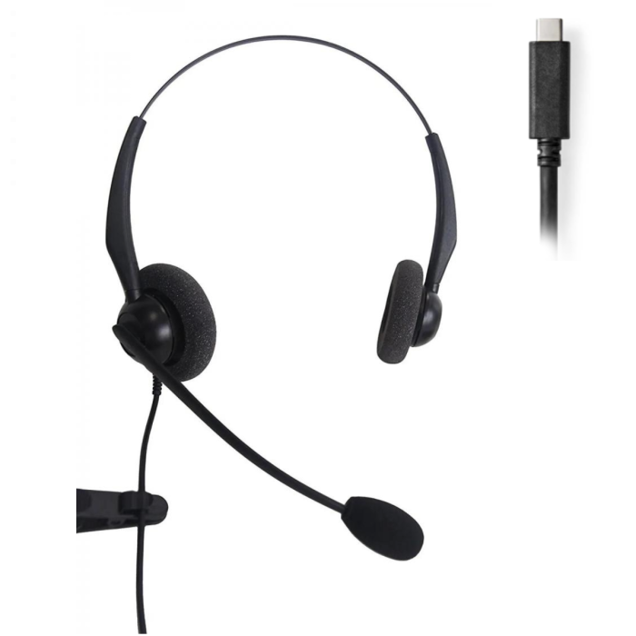 Entry Level Binaural Noise Cancelling Headset - USB-C - UC