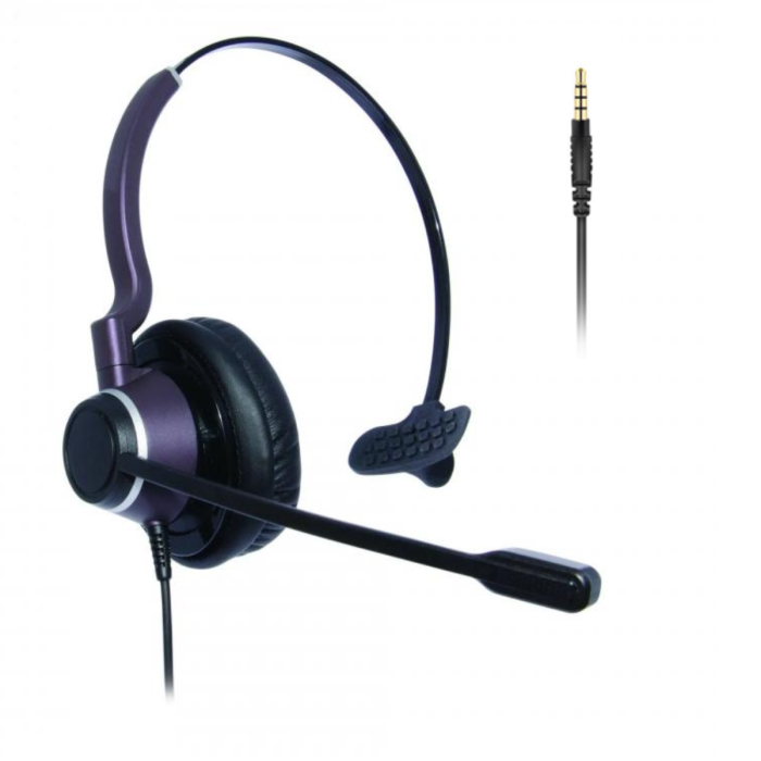 Monaural Ultra Noise Cancelling Headset - 3.5mm