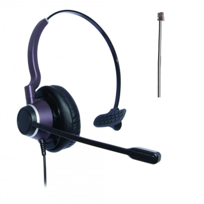Monaural Ultra Noise Cancelling Headset - RJ11