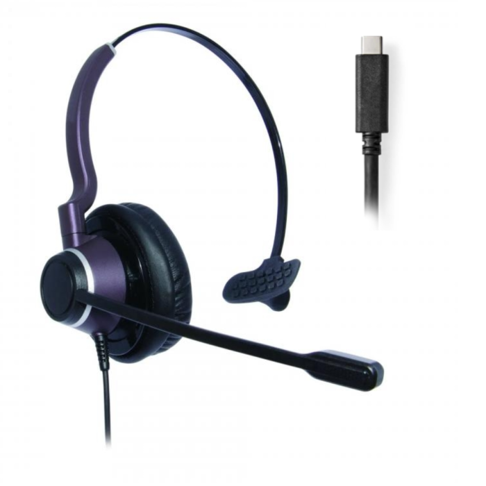 Monaural Ultra Noise Cancelling Headset - USB-C - UC