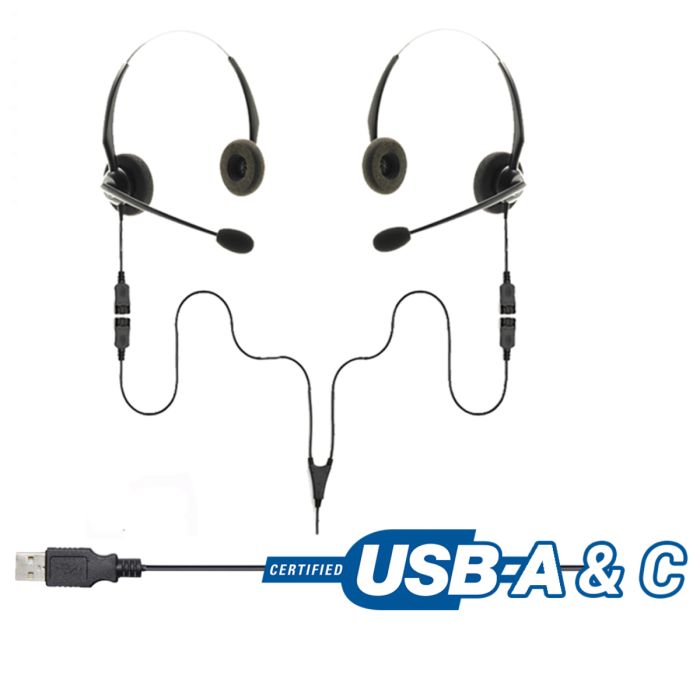 Binaural USB-A / USB-C Training, Supervising & Coaching Bundle
