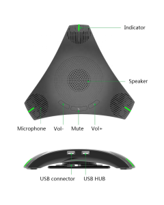 Omni-Directional Conference USB Speakerphone with Microphone