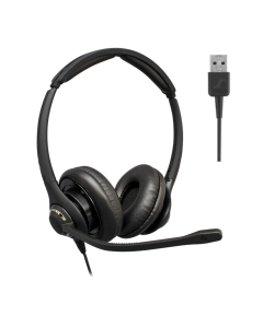 202 Binaural Noise Cancelling Office Headset - USB-A - MS