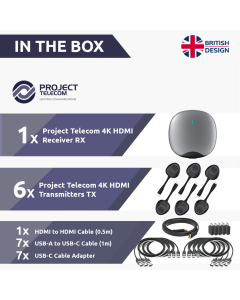 4K HDMI Wireless Transmitter Collaboration Tool - 6 Tx Pods