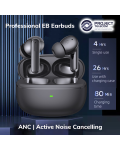 Professional EBD Wireless Bluetooth Earbuds - Black