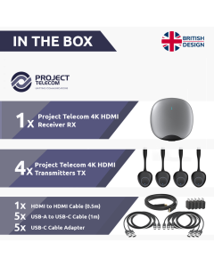4K HDMI Wireless Transmitter Collaboration Tool - 4 Tx Pods