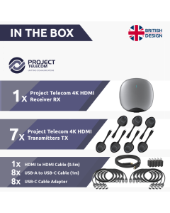 4K HDMI Wireless Transmitter Collaboration Tool - 7 Tx Pods
