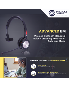Advanced BM Monaural Noise Cancelling Wireless Bluetooth Headset