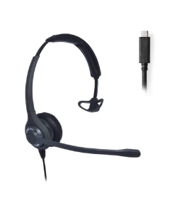 102 Monaural Noise Cancelling Office Headset - USB-C - MS
