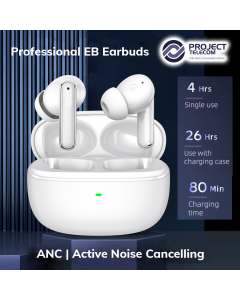 Professional EBD Wireless Bluetooth Earbuds - White